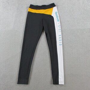 Reebok x Gigi Hadid Pants Womens Small Black Yellow Jogger Performance Athletic